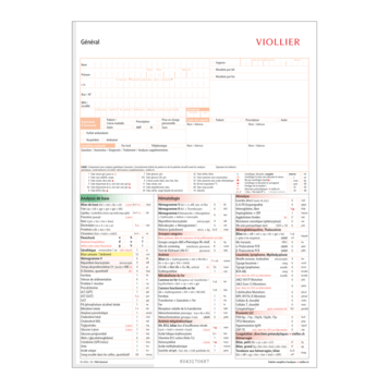 Formulaires de demande d’analyses Diagnostic clinique de laboratoire, Cardiologie et ART
