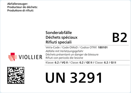 Vignette Gruppe B2 für Entsorgungsbehälter