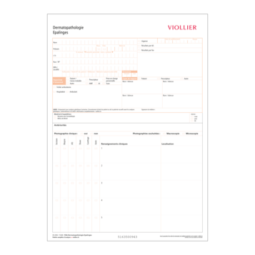 Formulaires de demande d’analyses Dermatopathologie Viollier Morges SA