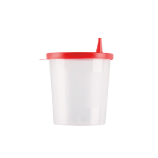 Pot à urine avec couvercle coiffant rouge
