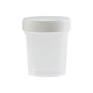 Contenitore per urina con coperchio a vite, bianco