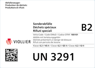 Vignette Gruppe B2 für Entsorgungsbehälter