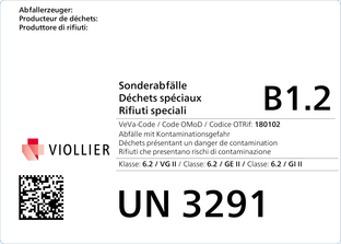 Vignette Gruppe B1.2 für Entsorgungsbehälter